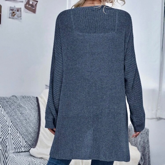 NEW Cardigan Sweater-Front Long Line with Open Front-L - Picture 2 of 4